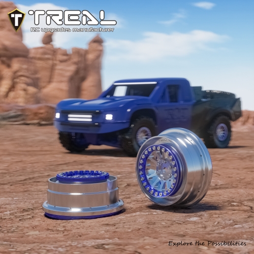 Treal UDR Wheels (2) Aluminum Beadlock Wheels for UDR-Fitting