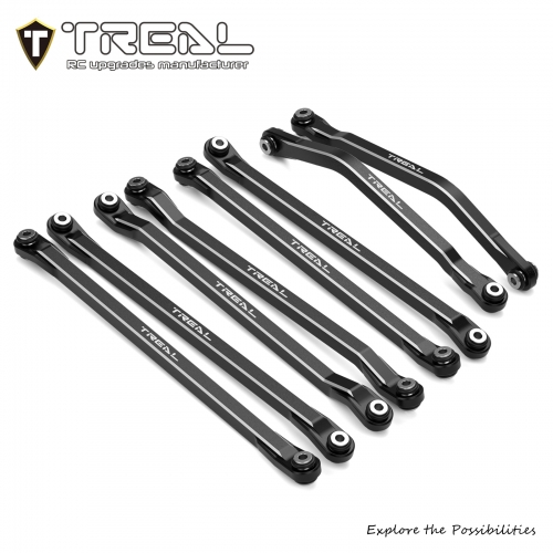 TREAL 7075 Aluminum Suspension Link Set (8pcs) for Axial 1/8 AXP8 Gilamon - Upper & Lower Front Rear Links