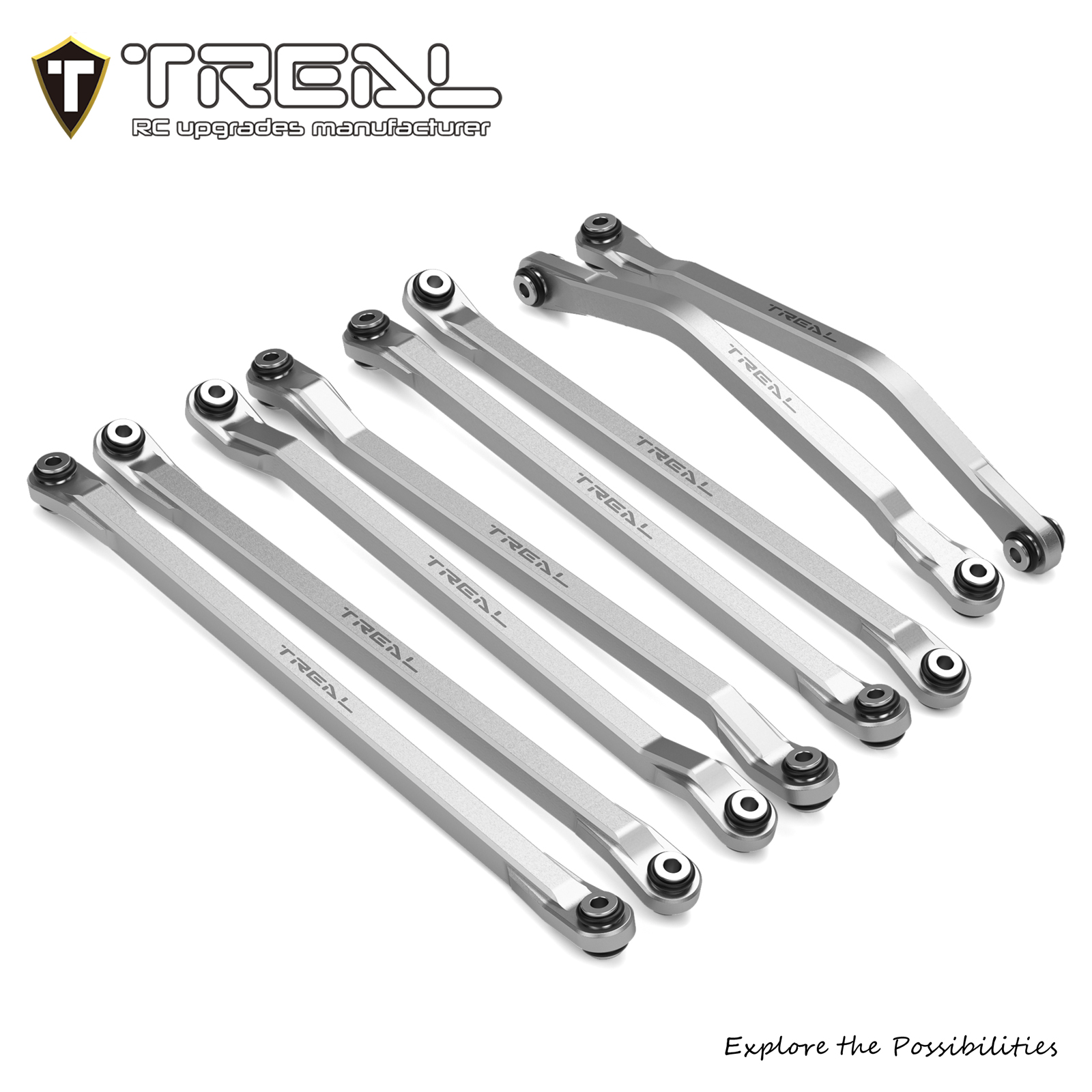 TREAL 7075 Aluminum Suspension Link Set (8pcs) for Axial 1/8 AXP8