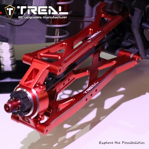 TREAL 7075 Aluminum Rear Lower Suspension A Arms for Traxxas 1:6