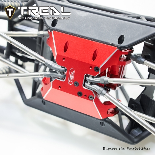 【Special Price】 嵌合体の嘆き十字架epsilon type Treal Axial Capra Aluminum 1.9 Skid Plate (Black)