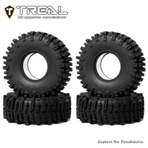TREAL 1.9 Crawler Tires 1.9'' Soft and Sticky Tire for 1/10 1/10 RC Crawler(44*120mm)-B