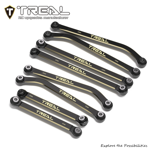 TREAL Brass High Clearance Chassis Links Set(8P) for Redcat 1/18 Ascent18