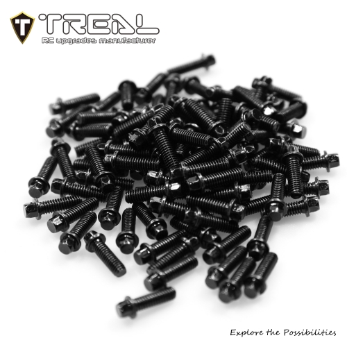 Treal 1.9 beadlock wheel Steel Scale Hex Head Screws 100pcs-Pack