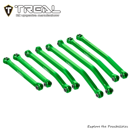 TREAL 7075 Aluminum High Clearance Chassis Links(8P) Set for Axial SCX30
