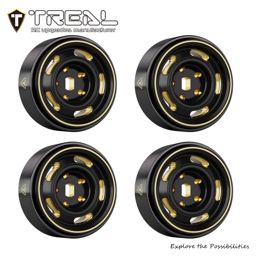 TREAL Brass Beadlock Wheels(4P) for Axial SCX30