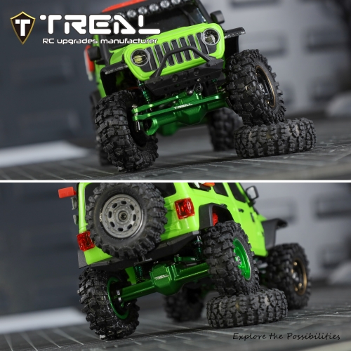 洋楽 Treal TREAL SCX30 Front and Rear Axle Housings Set CNC Machined 7075