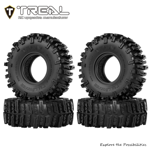 TREAL 1.0 Sticky RC Crawler Tires TrailBurner 62mm (4P) for 1/24 SCX24 FCX24-Type B