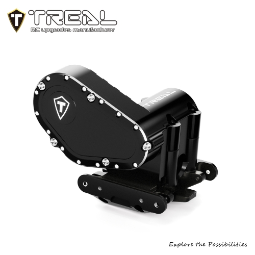 TREAL Aluminum 7075 Transmission Case And Skid Plate for Axial SCX30