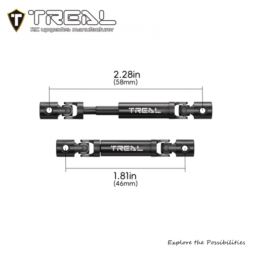 TREAL Harden Steel Center Slider Driveshaft Set (2p) for 1/18 Mini