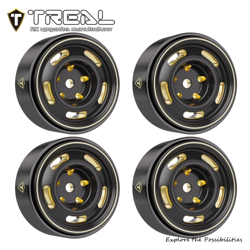 TREAL Brass Beadlock Wheels(4P) for Axial SCX30