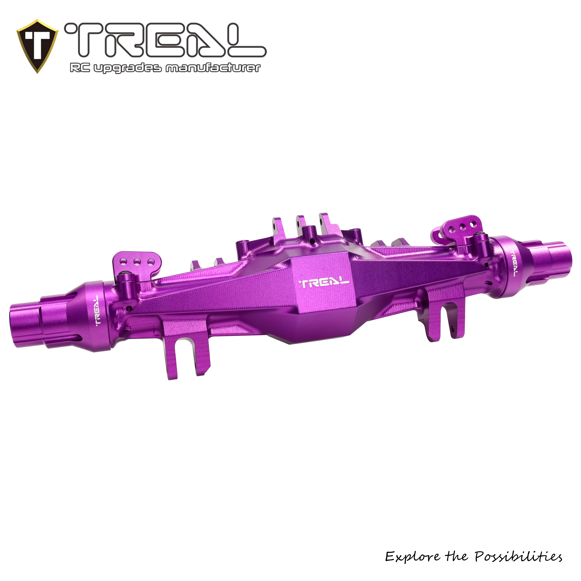 Treal Aluminum 7075 CNC Billet Rear Axle Housing for Losi LMT