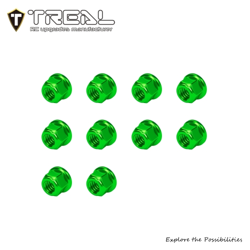 TREAL Aluminum 7075 M2 Nuts (10P) for Axial SCX30