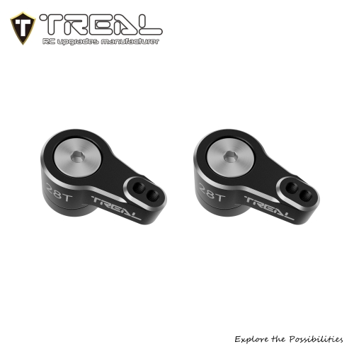 TREAL Aluminum 7075 Servo Horn Saver 28T (2pcs) for Axial SCX30