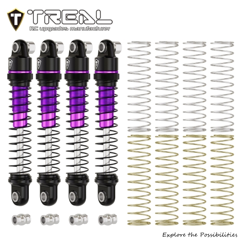 TREAL Aluminum Adjustable Dampers (4P) 29mm for Axial SCX30