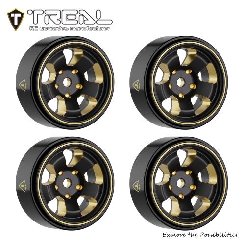 TREAL Brass Beadlock Wheels(4P) 0.7'' Wheel for Axial SCX30-B