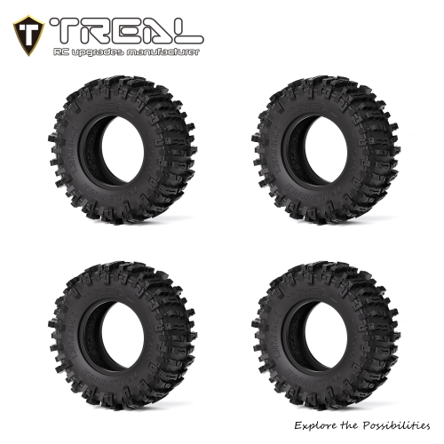 TREAL 0.7'' Tires Trailburner MudVortex Crawler Tire(4P) for 1/30 Axial SCX30-07103