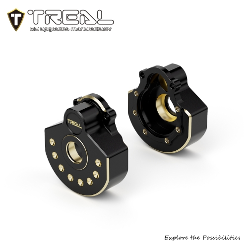 TREAL Brass Heavy Weight Outer Portal Drive Housing 75g(0.16lb)/pc for TRX4 TRX6 1:10 Upgrades