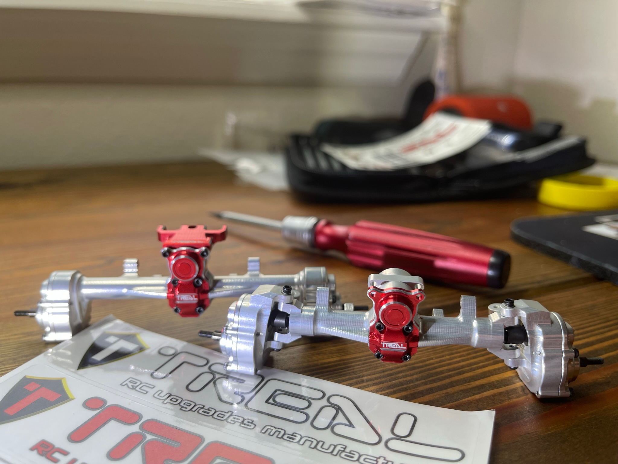 TREAL SCX24 Rear Upper Links Mount Alu#7075 for Axial SCX24