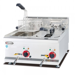 Counter top electric fryer with 2 tank 14LX2 DF-685