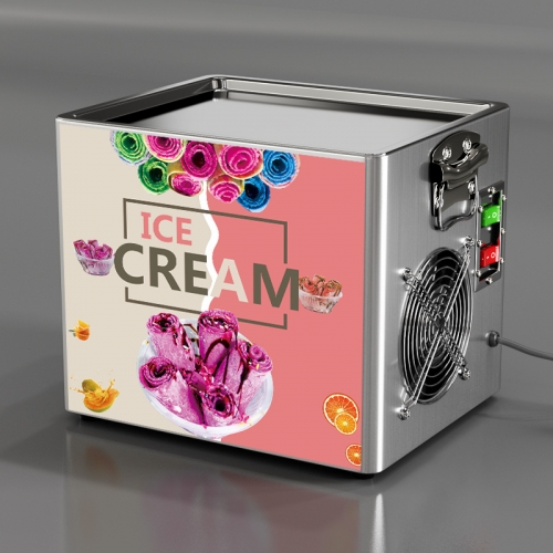 New Design Mini Counter Top Desktop Fried Ice Cream Roll Maker Machine