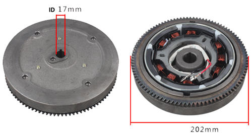 Electric Start Flywheel For China Model 168FD 170FD 3HP/3.5HP Small Air Cool Diesel Engine