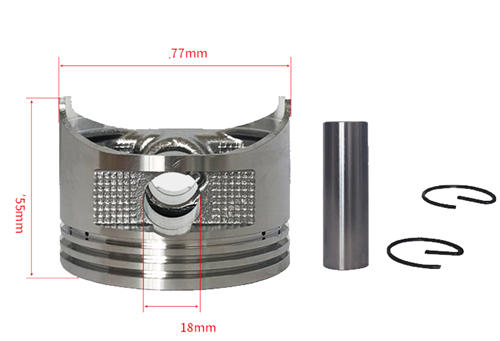 Piston W/. Pin and Circlip 77MM Dia. Fits For 2V77 GX620 V-Twin Gasoline Engine SHT11500 10KW Generator Parts