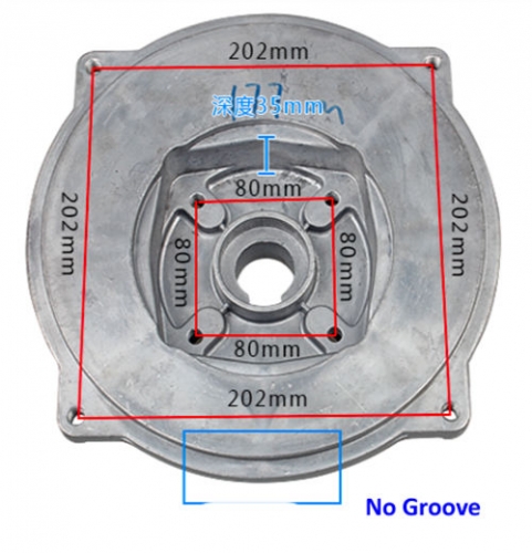 Pump Housing Cover(Type D) 80MM Mgt. Hole CD Fits For Gasline Or Diesel Engine Powered 4 Inch Aluminum Water Pump