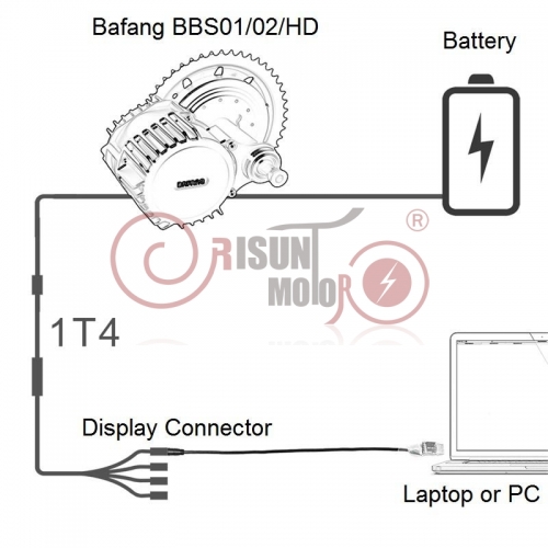 Bafang BBS01 BBS02 BBSHD Mid-Drive Motor Programming Cable