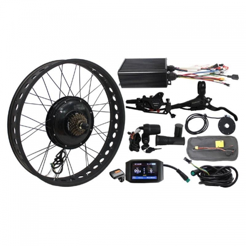 72V 1500W Fat Tire eBike Conversion Kits for Electric Bike Snow Bike