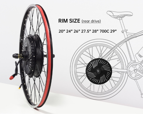 EBike Conversion Kit 1500W 2000W Hub Motor 20 26 27.5 700C 28 29