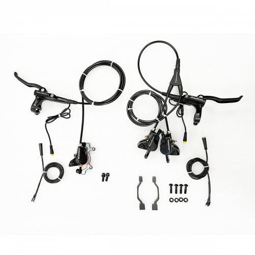 Hydraulic Disc Brake Kits with Front Dual Brake Calipers and Parking Button