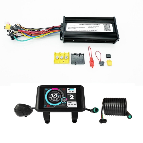 48V-72V 1500W-3000W 45A 3-mode Sine Wave ebike Controller with Colorful LCD Display (Regenerative only for 48V)