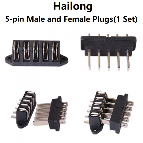 1 Paar Lithium Batterij Box Power Ontlading Connector 5 Pins Mannelijke
