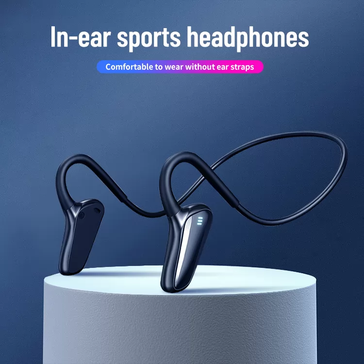 Amazon Top Seller Sweat Resistant Waterproof Wireless Sport Earphones Open-ear Bone Conduction Built-in Mic Headphones