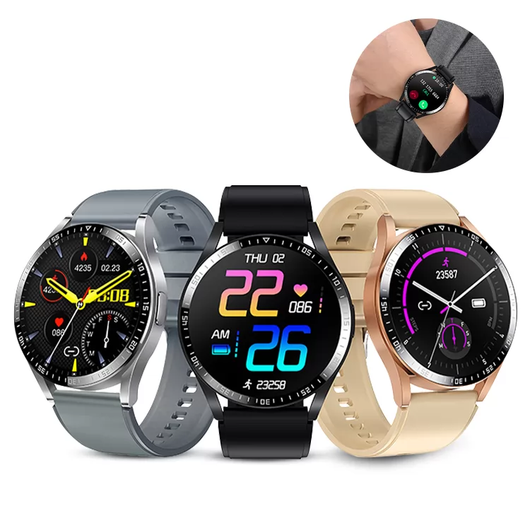2022 New K35C Smart Watch 1.28 Inch Round Screen Bt Call Custom Dial Men Women Fitness Tracker Heart Rate Monitoring Play Music