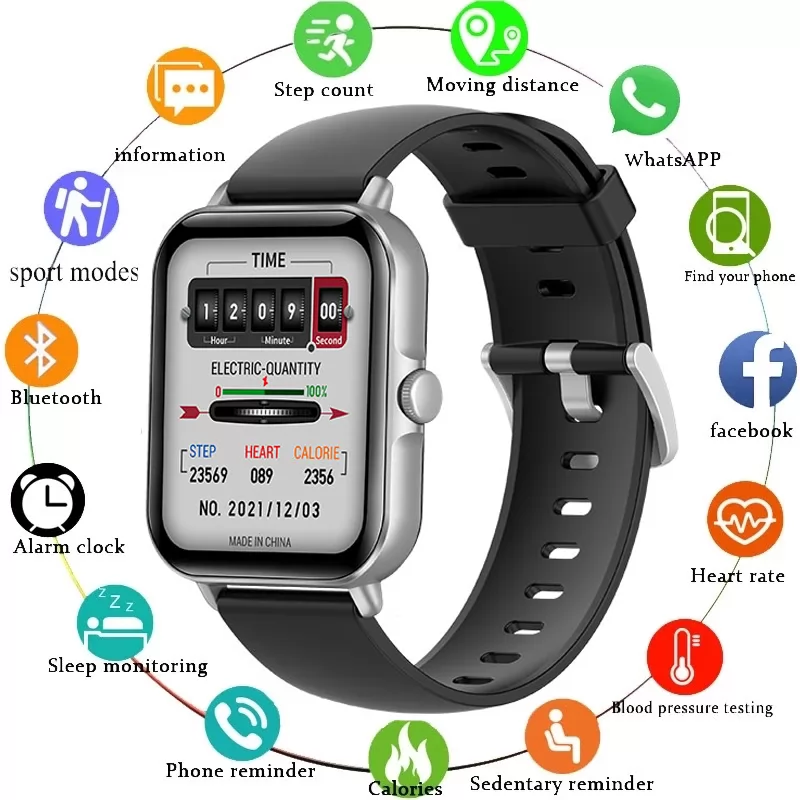 New Heart Rate Smart Watch 2022 BT Call Fitness Tracker 1.69" Screen IP67 Waterproof Blood Pressure Sleep Monitor L21 Smartwatch