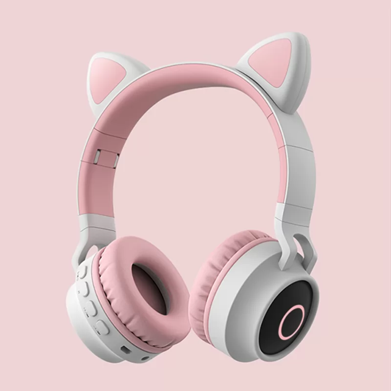 SX0203004 2021 Super Bass Hifi Noise Cancelling B T Beadphones V5.0 Cute Earphone for Girls Ear Led Gaming Headset Wireless