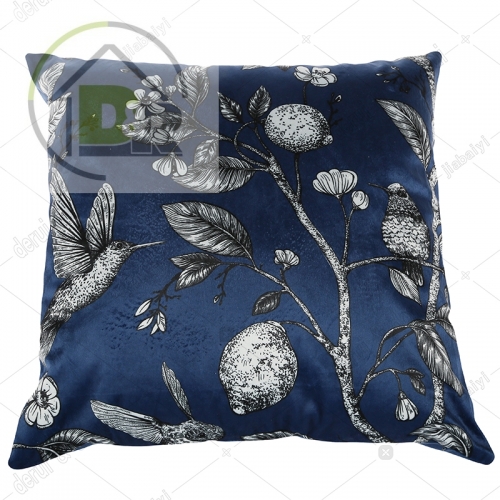 Print velvet cushion