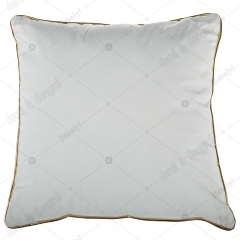 Gold print velvet cushion