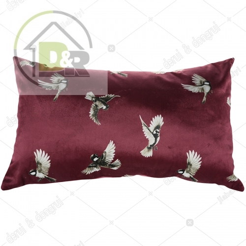 Print velvet cushion