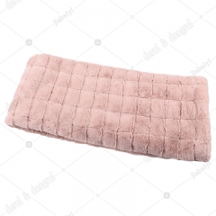 Jacquard rabbit fur blanket