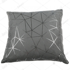 Foil printed on suede cushion