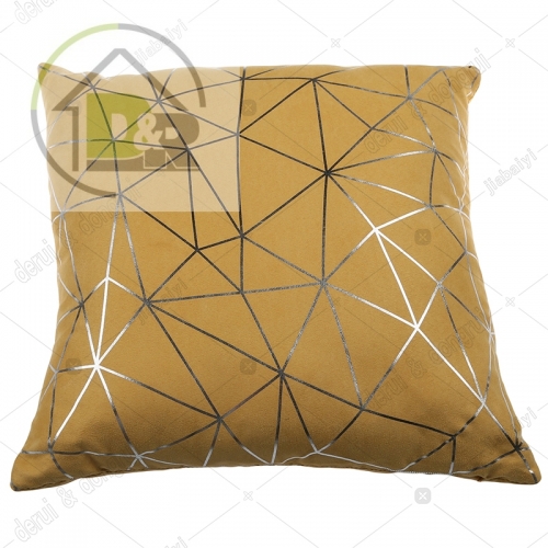 Foil printed on suede cushion
