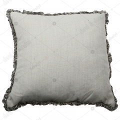 Gold foil print poly-linen cushion