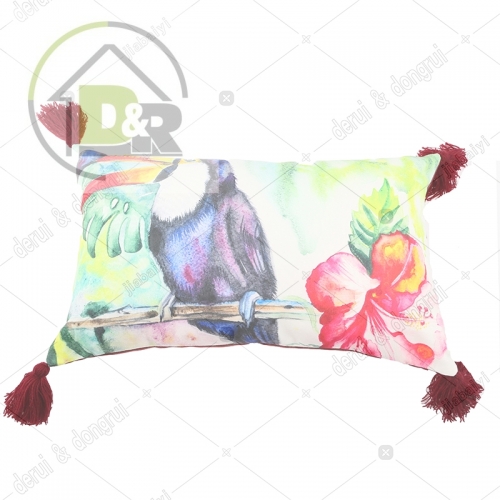 Printed polyester cushion