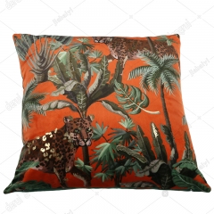 Print velvet cushion