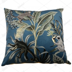 Print velvet cushion