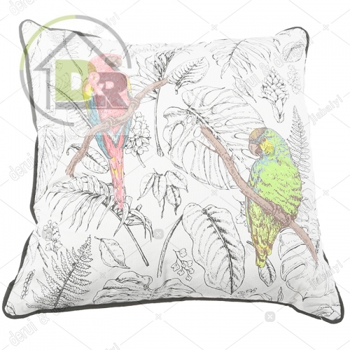 Printed cotton cushion