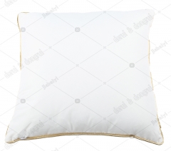 Gold foil printed microfibre cushion